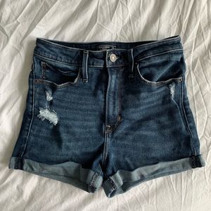 High Rise Denim Shorts